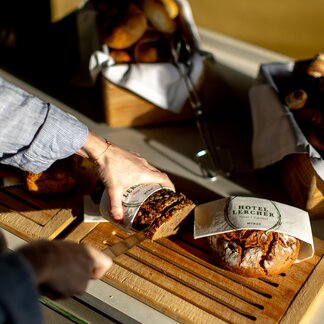 Selection of bread at the buffet. Selection of bread at the buffet.