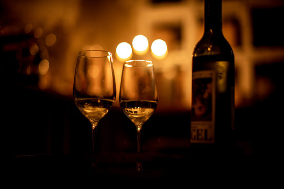 Wine glasses in Murau Gasthof Hotel Lercher