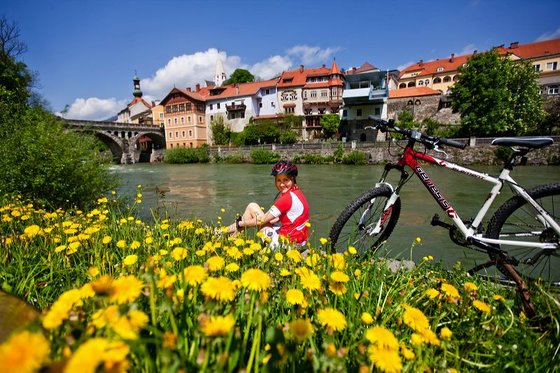 Enjoy the sound of the river after a refreshing bike tour in the Murau region