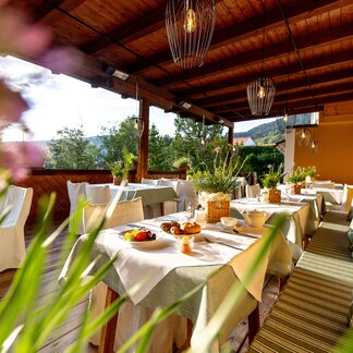 Breakfast on the terrace. Breakfast on the terrace.
