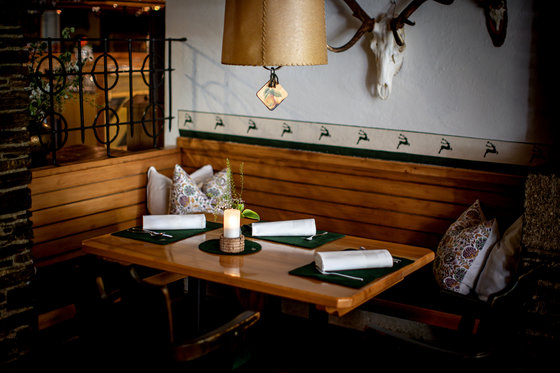 Table set in Lercher's Restaurant