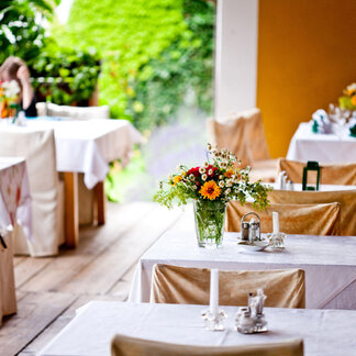 Guest garden at Restaurant Lercher Guest garden at Restaurant Lercher