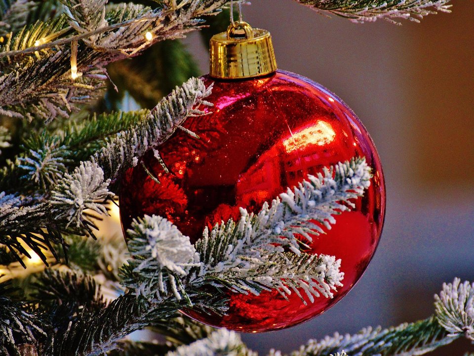 Christmas bauble on the tree. Christmas bauble on the tree.