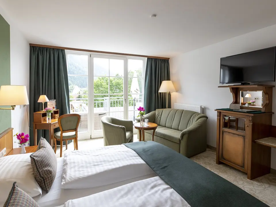 Balcony in hotel garden room 4* in hotel Lercher