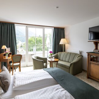 Balcony in hotel garden room 4* in hotel Lercher