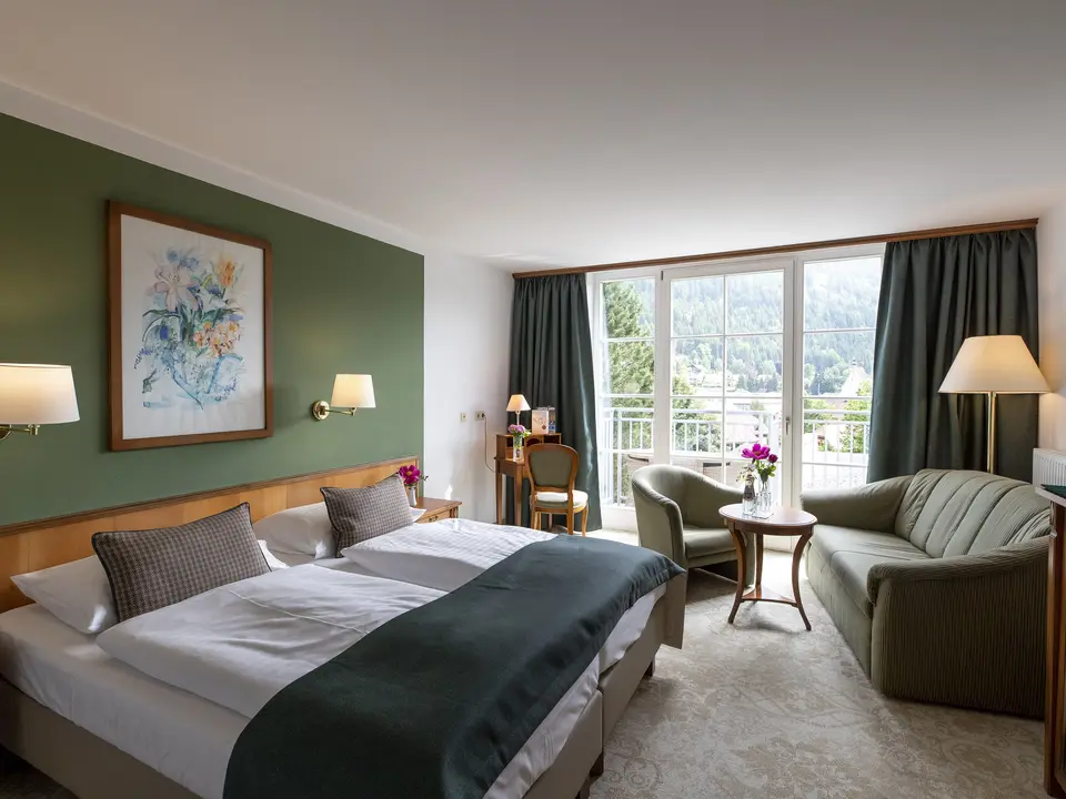 Garden room in the Murauer Gasthof Hotel Lercher.