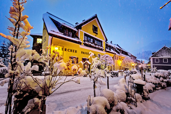 House photo in winter from Murau Gasthof Hotel Lercher